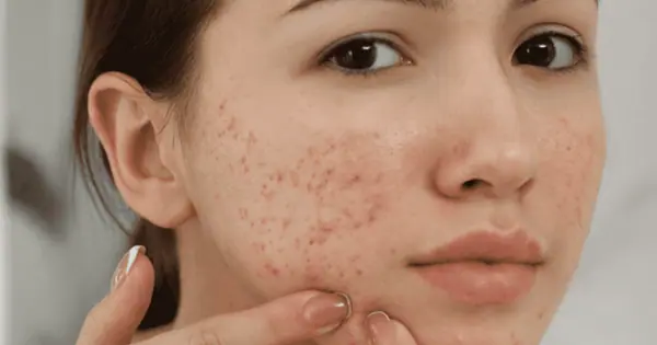 Sẹo rỗ do mụn viêm để lại trên da&nbsp;